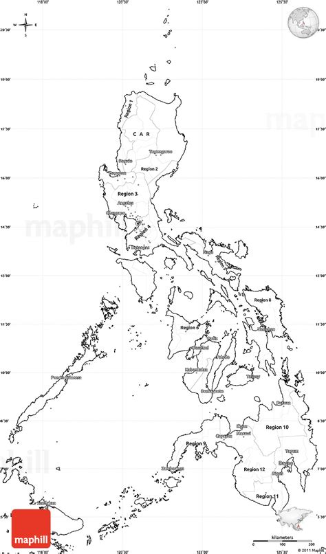 Philippines Free Map Free Blank Map Free Outline Map Free Base Map ...