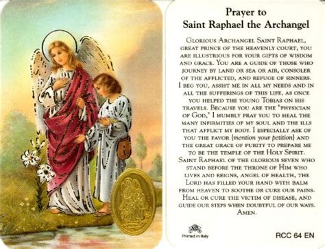 Buy St. Raphael The Archangel Prayer Card (RCC 64E) Online at Low ...