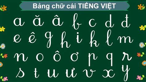 Bảng chữ cái tiếng Việt chuẩn Bộ Giáo Dục mới nhất