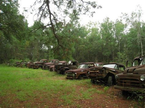 Pat Harvey's Rusting Ford Truck Graveyard by Highway 319 - Urban Ghosts ...