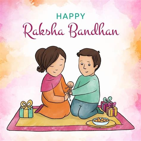 Watercolor Raksha Bandhan Concept | Happy raksha bandhan images, Happy rakshabandhan, Raksha ...