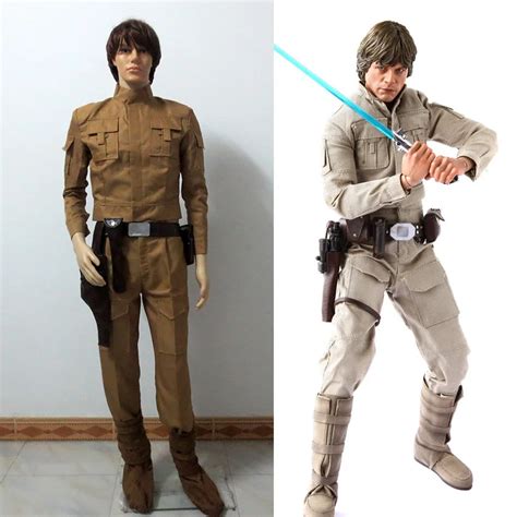 Star Wars Luke Skywalker Cosplay Costume with belt and waist bag custom made Free Shipping-in ...