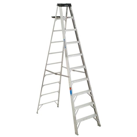 Werner 10 ft. Aluminum Step Ladder with 300 lb. Load Capacity Type IA Duty Rating-310 - The Home ...