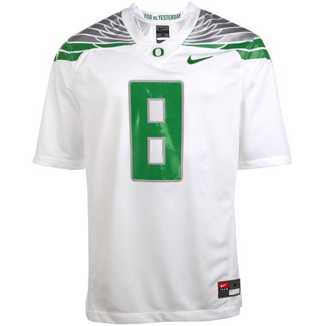 Nike Oregon Ducks #8 Mach Speed Limited Football Jersey - White ...