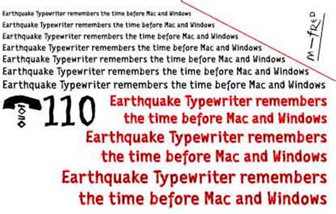 EarthquakeTypewriter Font | Manfred Klein | FontSpace