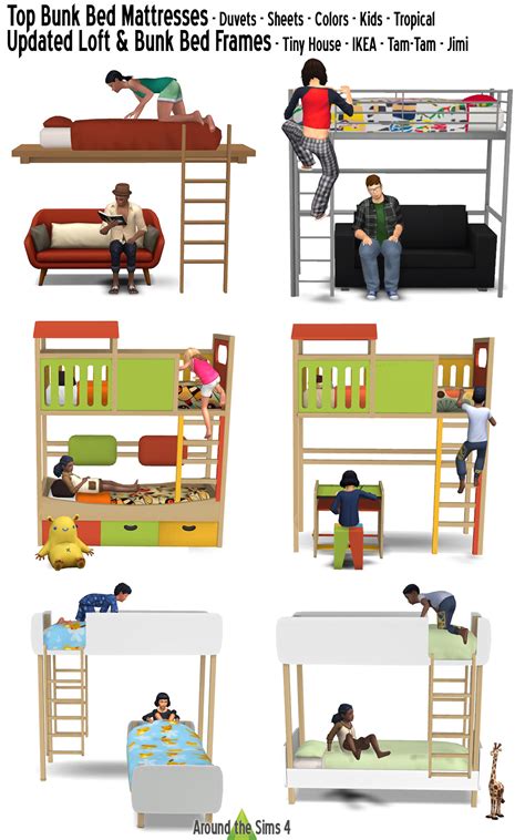 Bunk & loft beds by Sandy at Around the Sims 4 » Sims 4 Updates