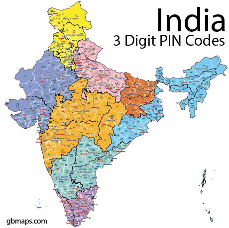 India PIN Code Editable Vector Boundary Maps Download