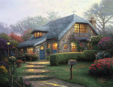 Lilac Cottage – Limited Edition Canvas | Thomas Kinkade Studios