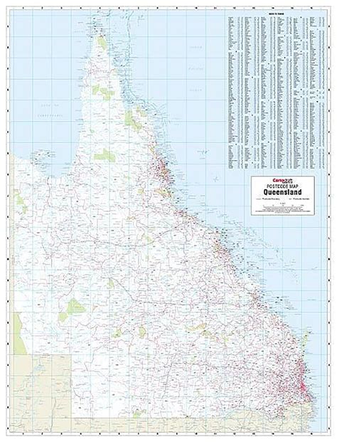 Queensland & Brisbane Postcode Map, Buy Postcode Map of Queensland ...