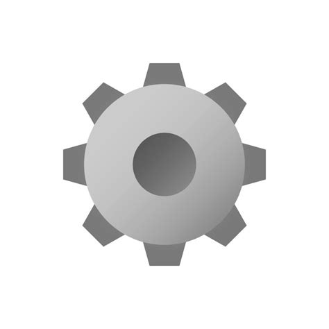 Settings, gear icon vector in silver flat style 10268630 Vector Art at Vecteezy