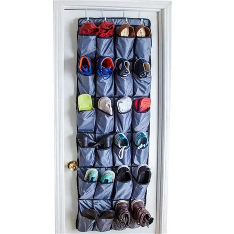 Over the Door Shoe Organizer 24 Large Pockets Hanging Shoe Organizer ...