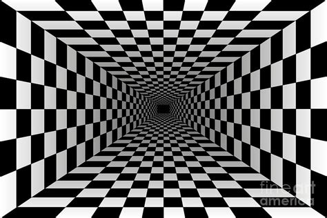 Optical Illusion 3D Pattern Digital Art by Jodoto Design - Pixels