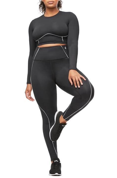 Good American Piped High Waist Leggings | Nordstrom