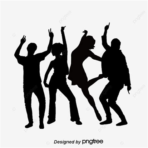 Partying Silhouette PNG Images, Silhouettes Party Vector, Party Vector ...