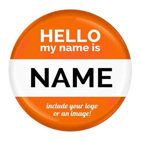 Name Badge #002 - 57mm | Name badges, Names, Badge