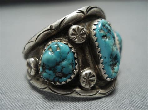 Exceptional Vintage Native American Jewelry Navajo Turquoise Sterling ...