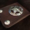 Badge Holder - Bison Brown - Ricochet Roy's Old West