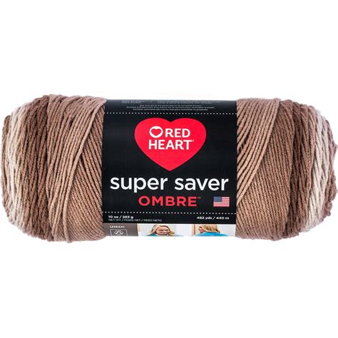 Red Heart Super Saver Ombre Yarn, 10 oz, Cocoa - Walmart.com - Walmart.com