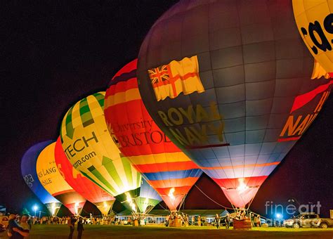 Bristol Balloon Fiesta - Night Glow Photograph by Colin Rayner