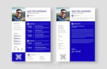 Premium Vector | Clean and elegant resume template with cover letter ...