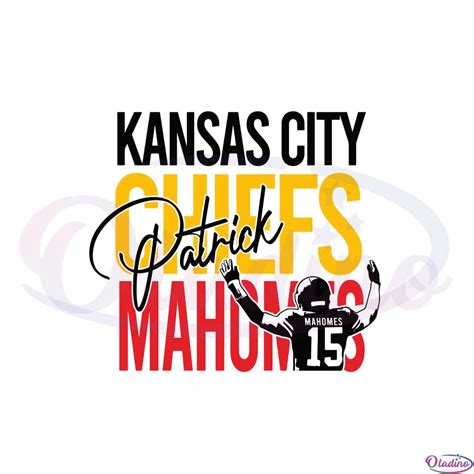 Kansas City Chiefs Patrick Mahomes SVG Graphic Designs Files