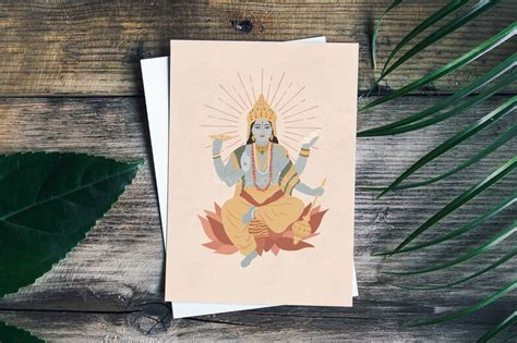 Vishnu Art Print Vishnu Illustration Hindu God Hinduism - Etsy