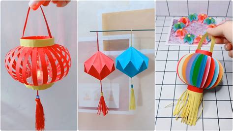 Gấp lồng đèn giấy, đồ chơi vui sắc màu | Origami • paper lanterns - YouTube