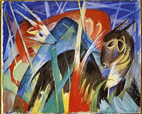 Fairy Animals 1913 Painting | Franz Marc Oil Paintings