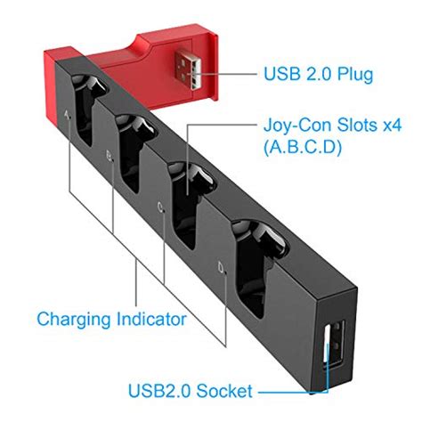 Charging Dock for Nintendo Switch Joy-Cons Controllers, [Add to Switch ...