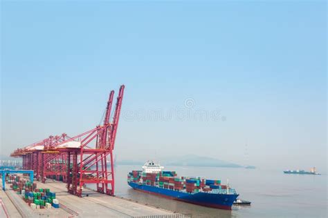 Port of ningbo stock photo. Image of berth, cargo, ningbo - 97827020