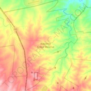 Kapama Game Reserve topographic map, elevation, terrain