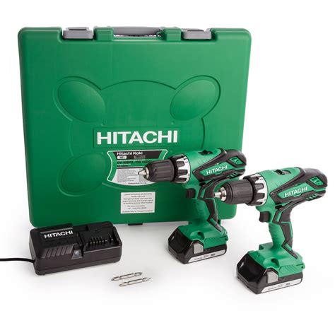 Hitachi KC18DGL/JB 18V Combi Drill & Drill Driver Kit (2 x 1