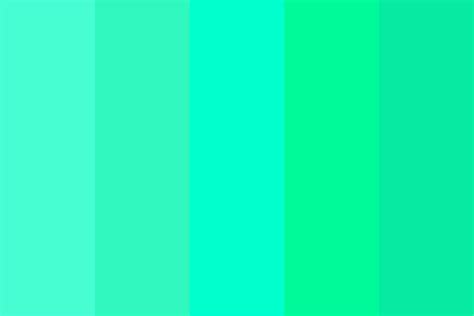 Pure turquoise green Color Palette