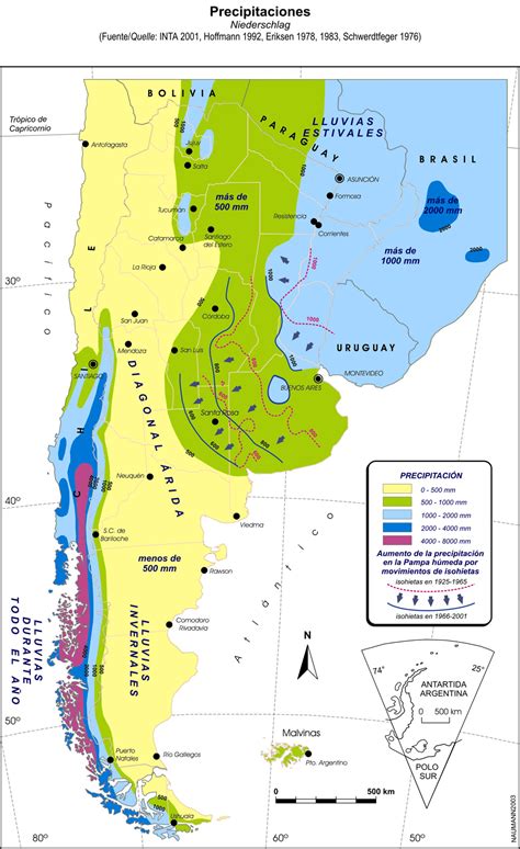 Precipitation map of Argentina | Gifex