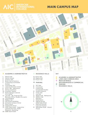 Aic Campus Map - Fill and Sign Printable Template Online