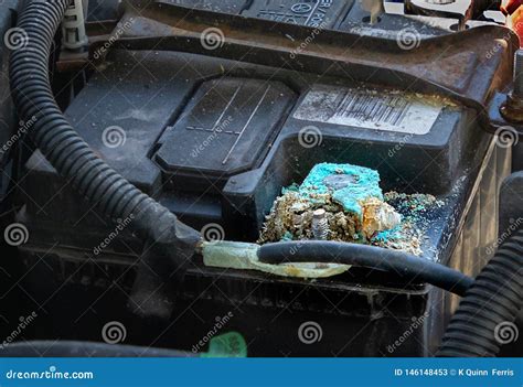 Corrosion on Car Battery Terminal Stock Image - Image of jump, battery: 146148453