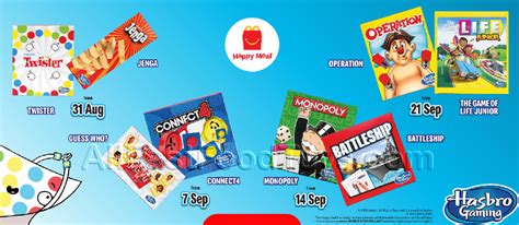 McDonald's Hasbro Gaming Happy Meal Toys Complete Set of 8 Toy Collection Malaysia August ...