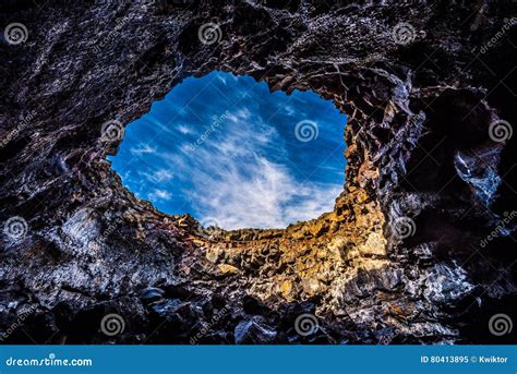 Indian Tunnel Lava Tubes Cave Stock Image - Image of environment, cave: 80413895