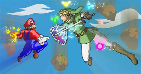 Mario VS Link by BloodyCoat on DeviantArt