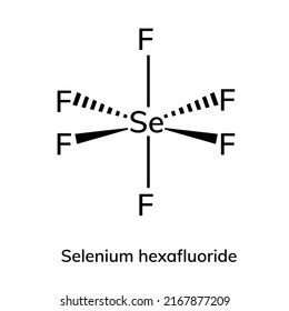 Selenium Hexafluoride Structural Chemical Formula On Stock Vector ...