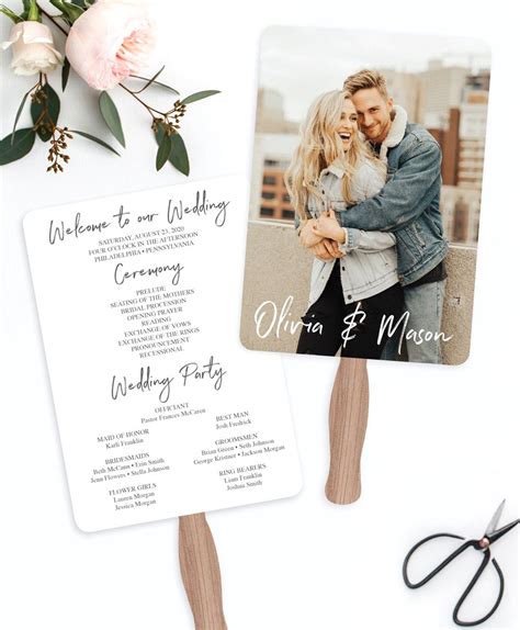 Printable Wedding Fan Programs | Outdoor Wedding | DIY Budget Wedding ...