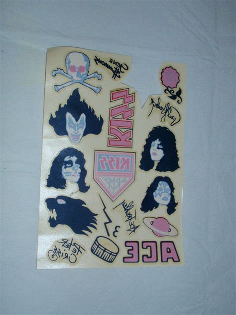 Original Sheet KISS Army Temporary Tattoos Decals 1977 Casablanca ...