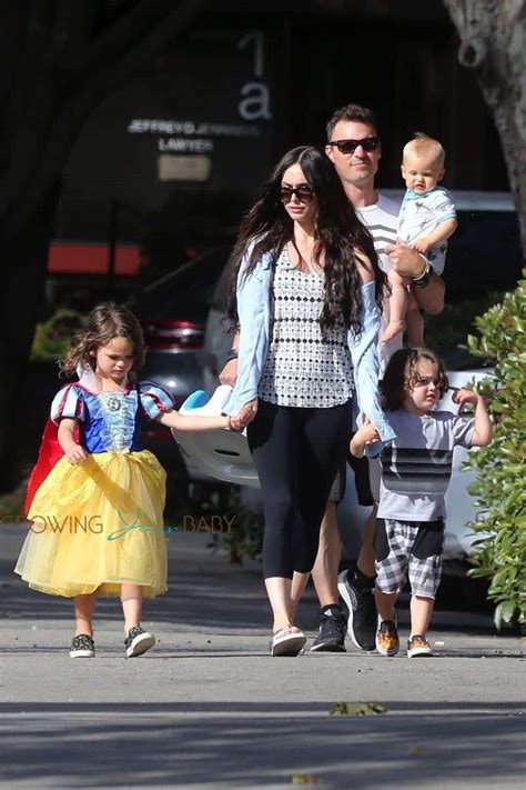 Megan Fox and husband Brian Austin Green and their boys Noah, Journey & Bodhi leave Nobu ...