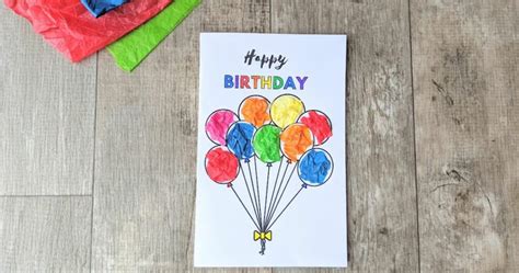 Simple Birthday Card for Kids to Make- free printable - Raise Curious Kids