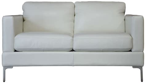 Tobia Snow White Leather Loveseat from Moroni | Coleman Furniture