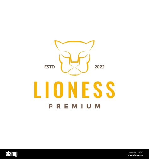 face wildlife beast lioness savanna forest isolated simple logo design vector Stock Vector Image ...