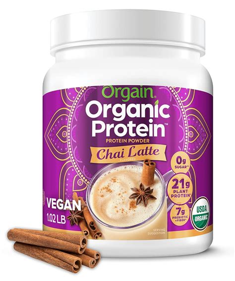 Amazon.com : Orgain Organic Vegan Protein Powder, Chai Latte, 1.02 lb ...