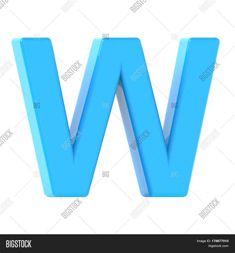 Light Blue Letter W Image & Photo (Free Trial) | Bigstock