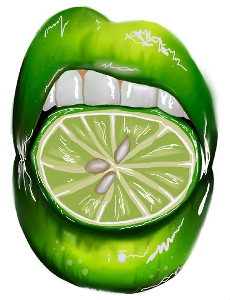 lime lips art reference 🍋 ︎︎☮︎︎ | Lips drawing, Lime, Drawings