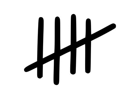 Tally marks to count days in prison. Tally marks for math lessons ...